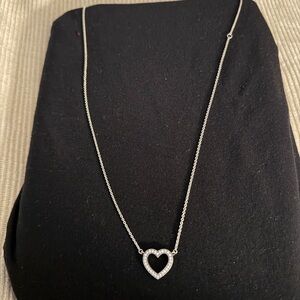 Elegant Silver Heart Pendant Necklace